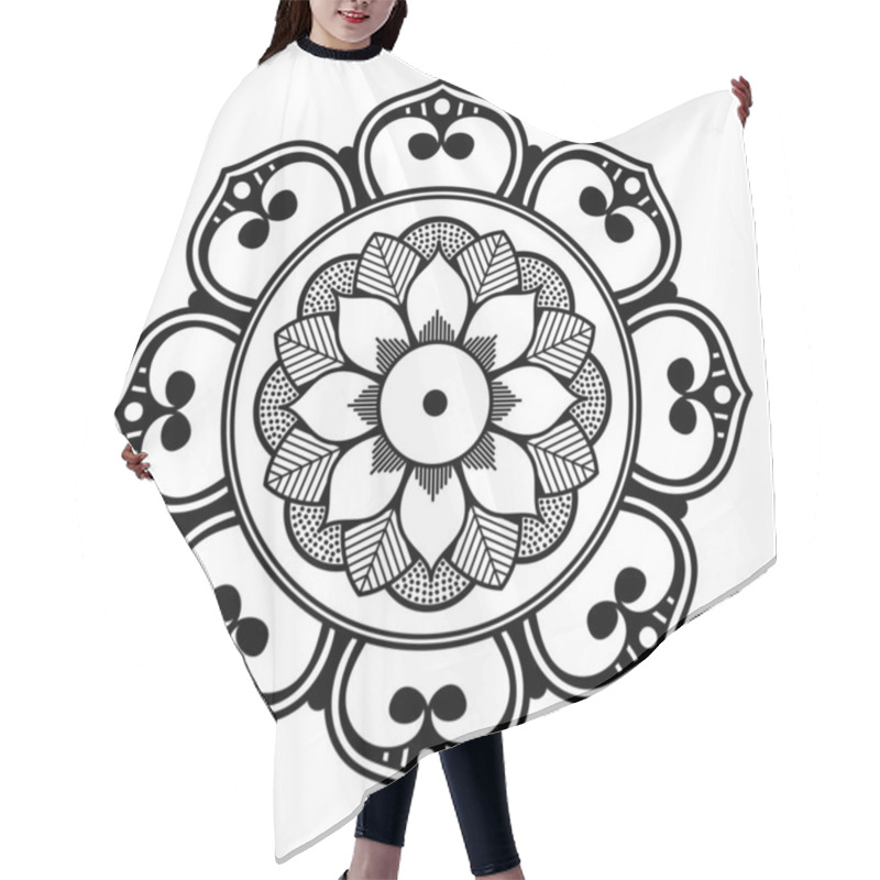 Personality  Ethnic Mandala Ornament. Arabic, Pakistan, Moroccan, Turkish, Indian, Spain Motifs Hair Cutting Cape