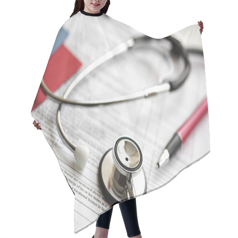 Personality  Medical Records And SStethoscope Hair Cutting Cape