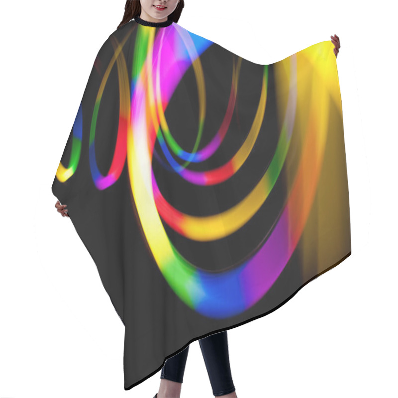 Personality  Abtract Light Trails Blur Hair Cutting Cape