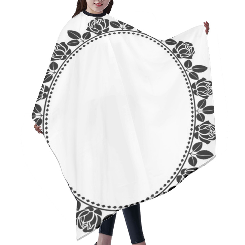 Personality  Frame With Roses Hair Cutting Cape