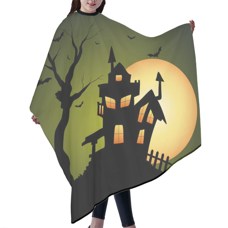 Personality  Creepy Old Halloween Horrable House Hair Cutting Cape