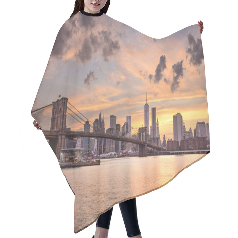 Personality  New York City Skyline Hair Cutting Cape