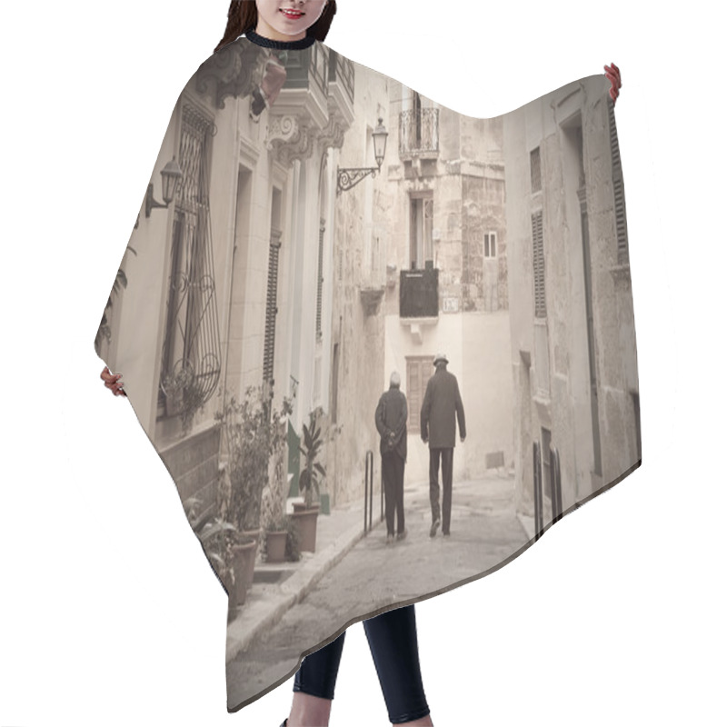 Personality  Retro Photo Of Old Narrow Street Hair Cutting Cape