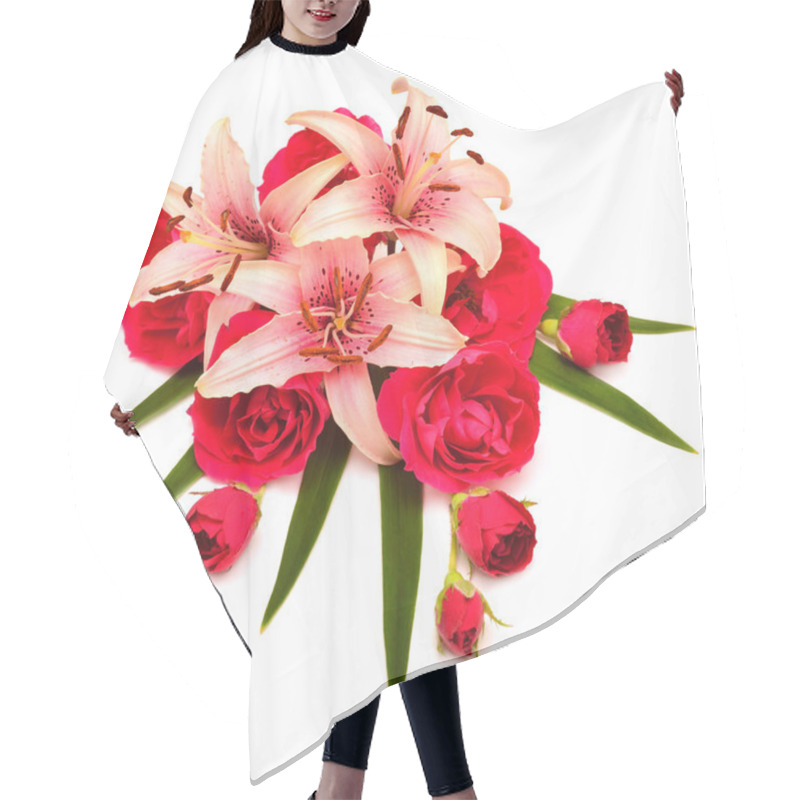 Personality  Flowers Lilies And Roses Hair Cutting Cape