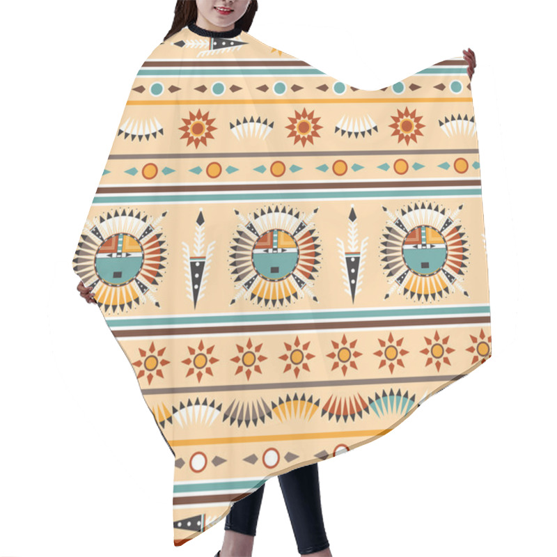 Personality  Seamless Navajo Pattern Hair Cutting Cape