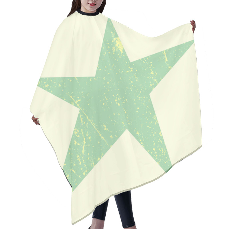 Personality  Green Scratchy Star Hair Cutting Cape