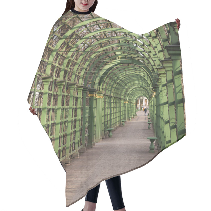 Personality  Scenic Green Arcs In Summer Garden Saint Petersburg Hair Cutting Cape