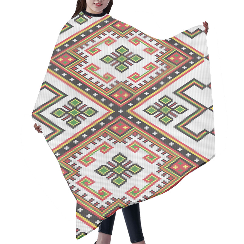 Personality  Ukrainian Ethnic Seamless Ornament, #9, Vector Hair Cutting Cape