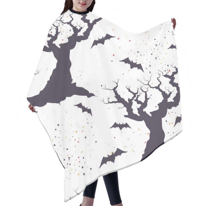 Personality  Halloween Seamless Pattern Hair Cutting Cape