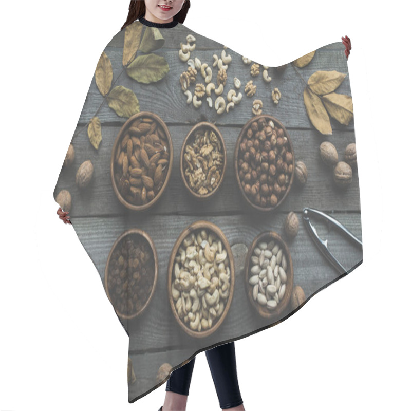 Personality  Various Nuts In Bowls Hair Cutting Cape