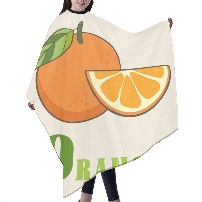 Personality  O For Orange In Hand Drawn Style Hair Cutting Cape