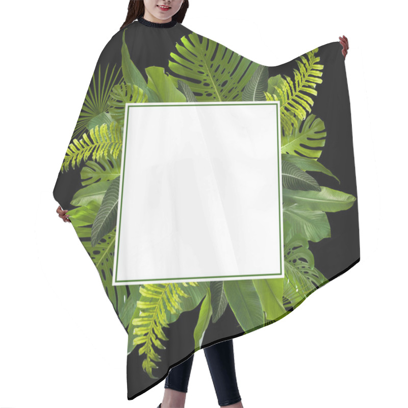 Personality  Tropical Jungle Leaves Background Hair Cutting Cape