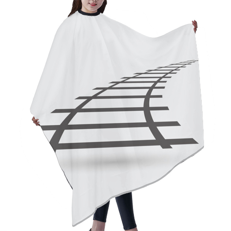 Personality  Railroad, Track Icon Hair Cutting Cape