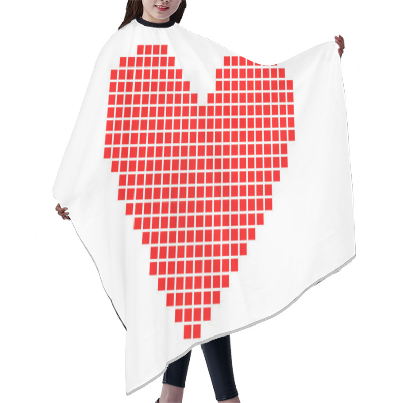 Personality  Digital Heart Hair Cutting Cape