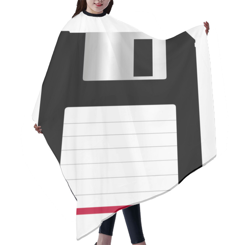 Personality  Floppy Disk Hair Cutting Cape