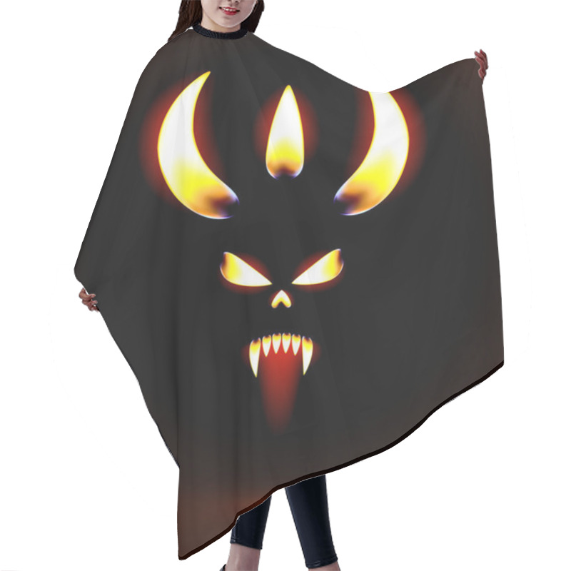 Personality  Glowing Silhouette Of The Devil Hair Cutting Cape