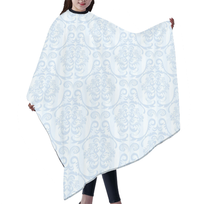 Personality  Seamless Abstract Blue Pattern Hair Cutting Cape