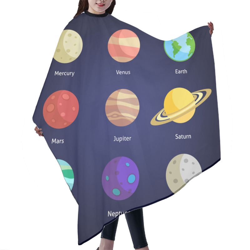 Personality  Planets Decorative Set Hair Cutting Cape