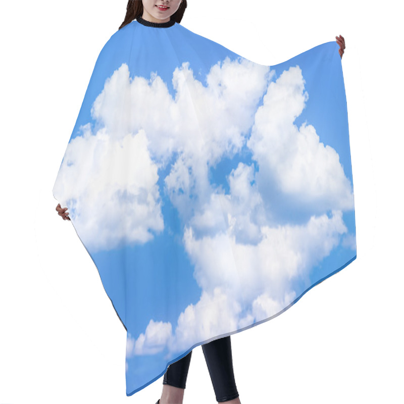 Personality  Cumulus Clouds (fluffy And Relief) In Blue Sky Hair Cutting Cape