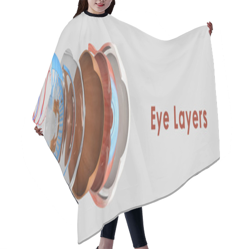 Personality  Human Eye Layers Hair Cutting Cape