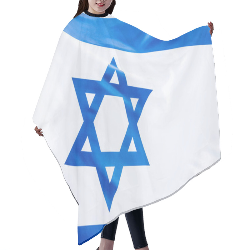 Personality  Close Up Of Blue Star Of David Of National Israel Flag  Hair Cutting Cape