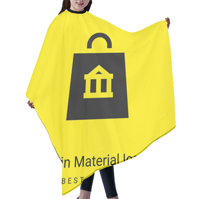 Personality  Bag Minimal Bright Yellow Material Icon Hair Cutting Cape