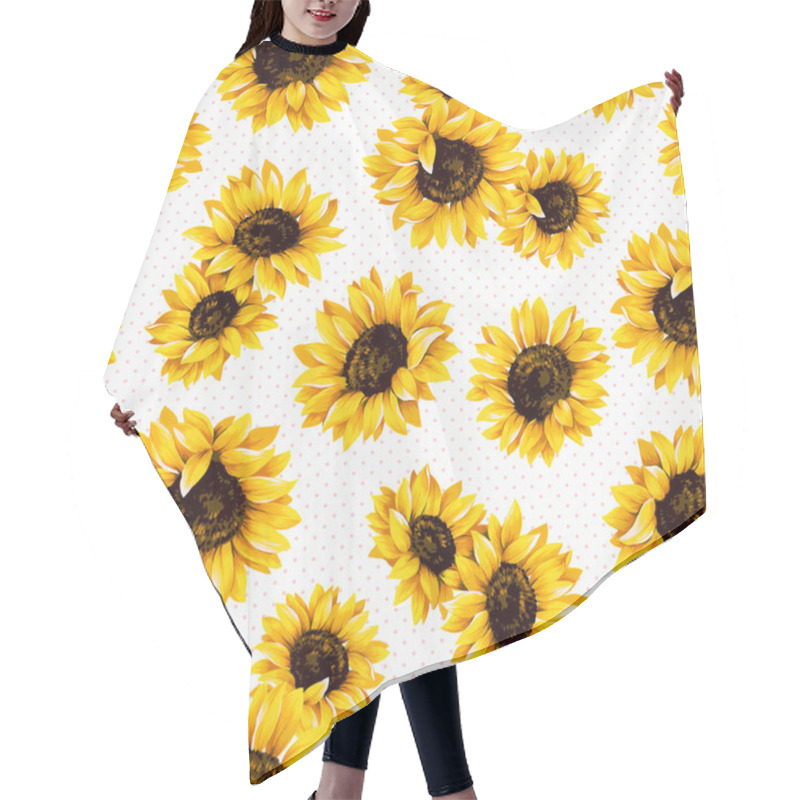 Personality  Sunflower Pattern Hair Cutting Cape