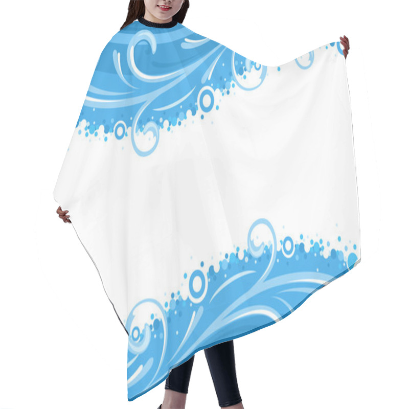 Personality  Water Waves Borders Hair Cutting Cape