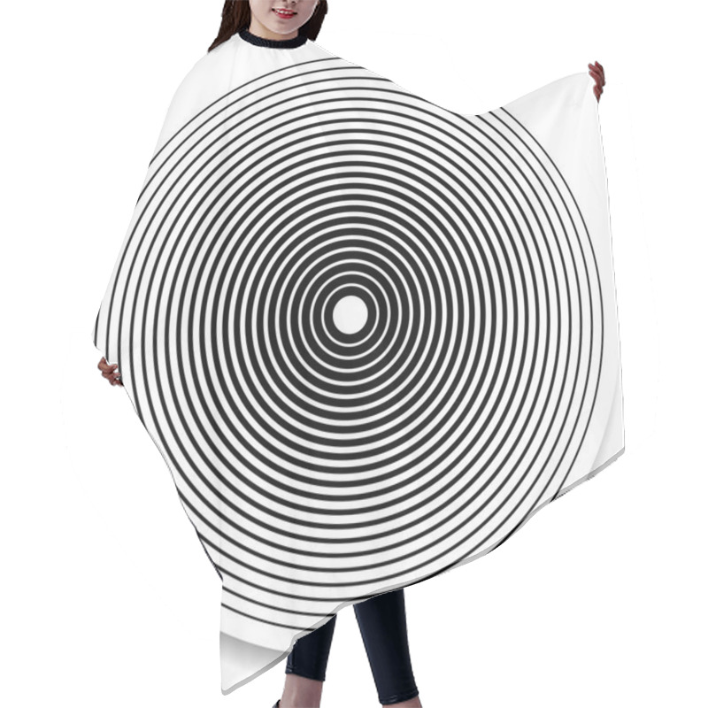 Personality  Concentric Circles Abstract Geometric Element.   Hair Cutting Cape