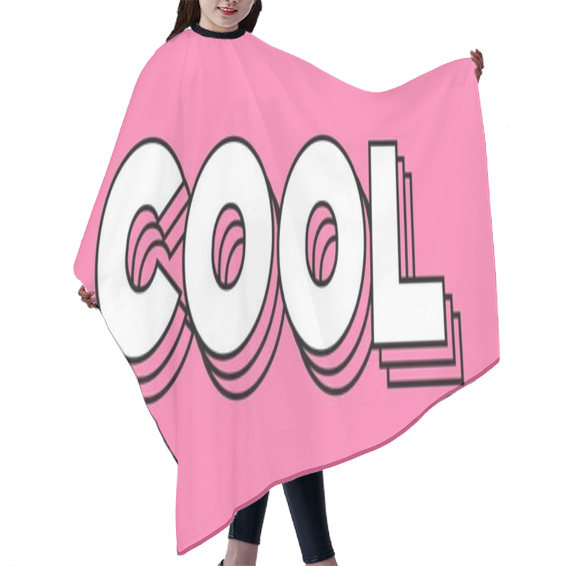 Personality  Cool Modern White On Pink Bold Typography Print Design. Hair Cutting Cape