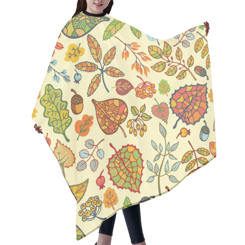 Personality  Autumn Seamless Pattern Hair Cutting Cape