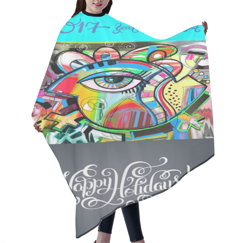 Personality  Original Design For New Year Celebration Chinese Zodiac Signs Wi Hair Cutting Cape