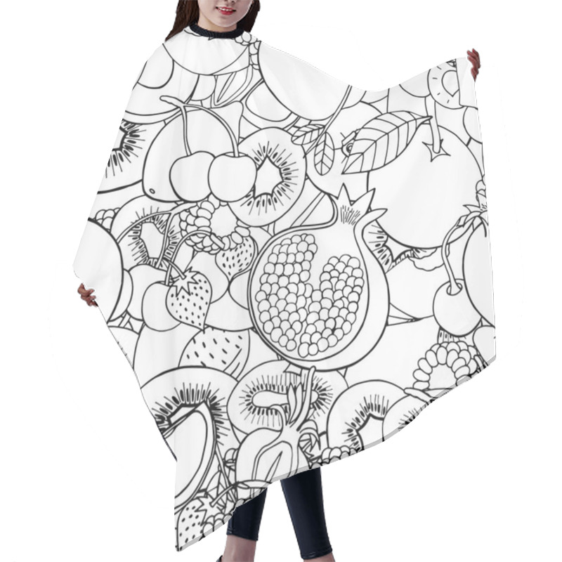 Personality  Seamless Pattern With Fruits Hair Cutting Cape