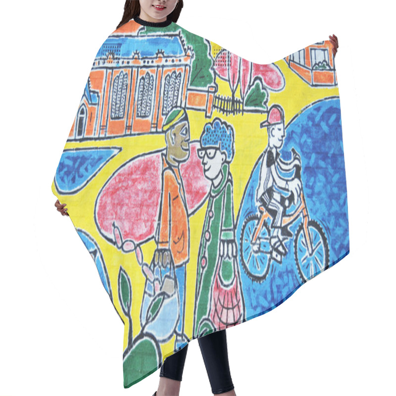 Personality  Children Graffiti Hair Cutting Cape