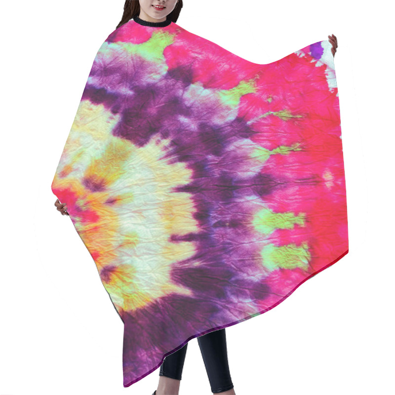 Personality  Tie Dye Spiral Background. Hair Cutting Cape