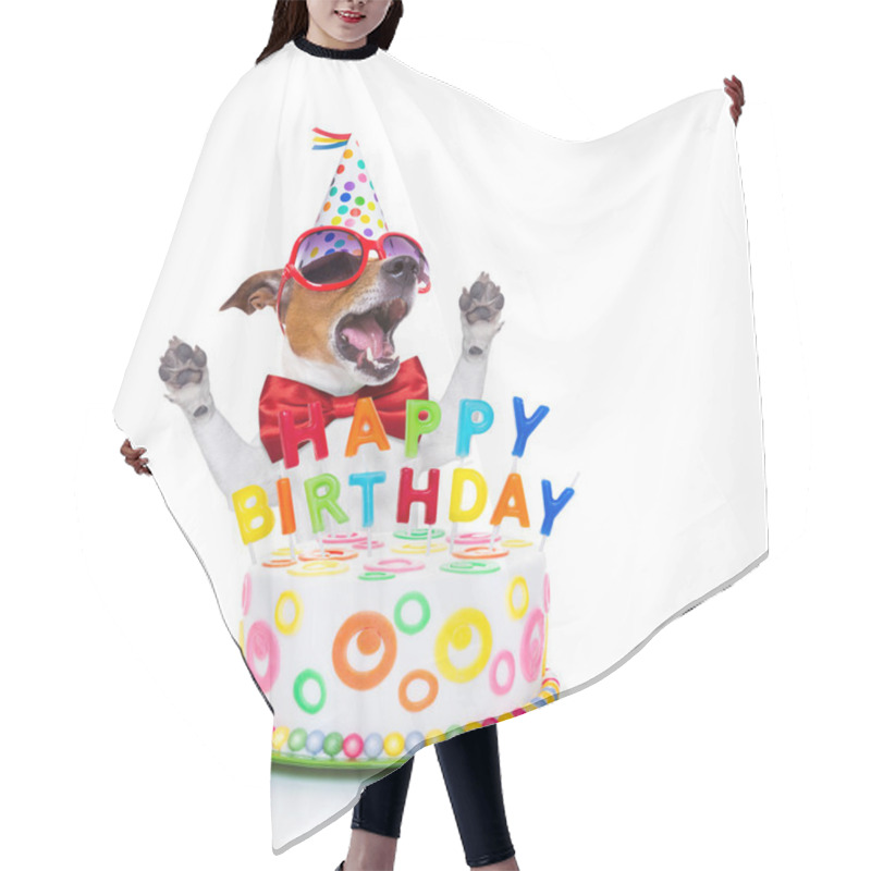 Personality  Happy Birthday Dog Singing Hair Cutting Cape