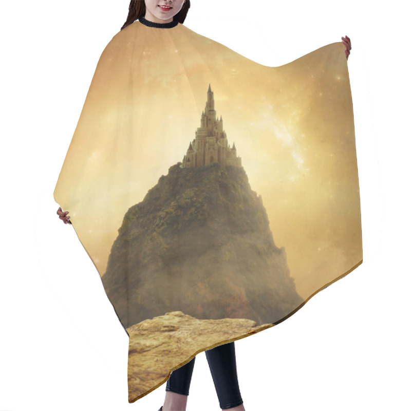 Personality  Fantasy Golden Castle Hair Cutting Cape