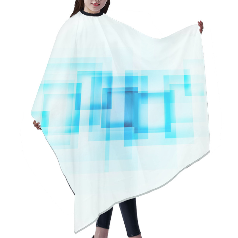 Personality  Blue Squares On A White Background Hair Cutting Cape