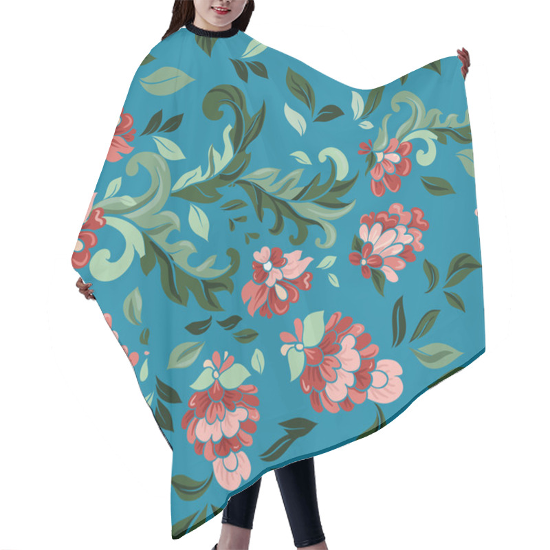 Personality  Beautiful Floral Seamless Pattern . Hair Cutting Cape