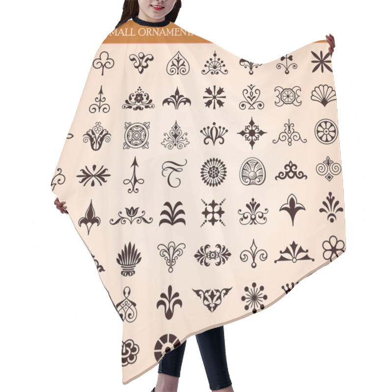 Personality  Small Ornamental Design Elements Vector Hair Cutting Cape