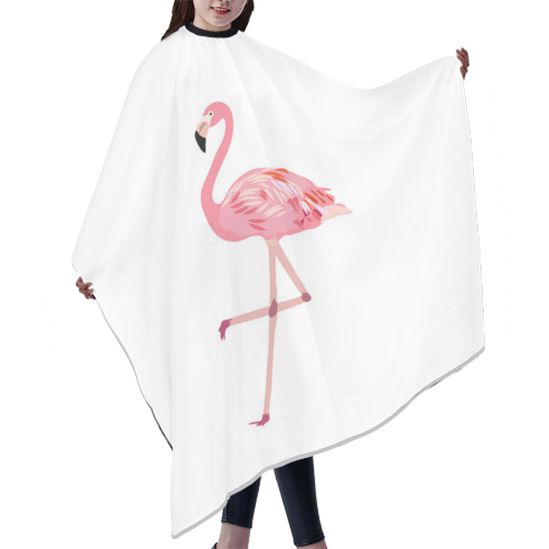 Personality  Pink Flamingo Vector Illustration Hair Cutting Cape