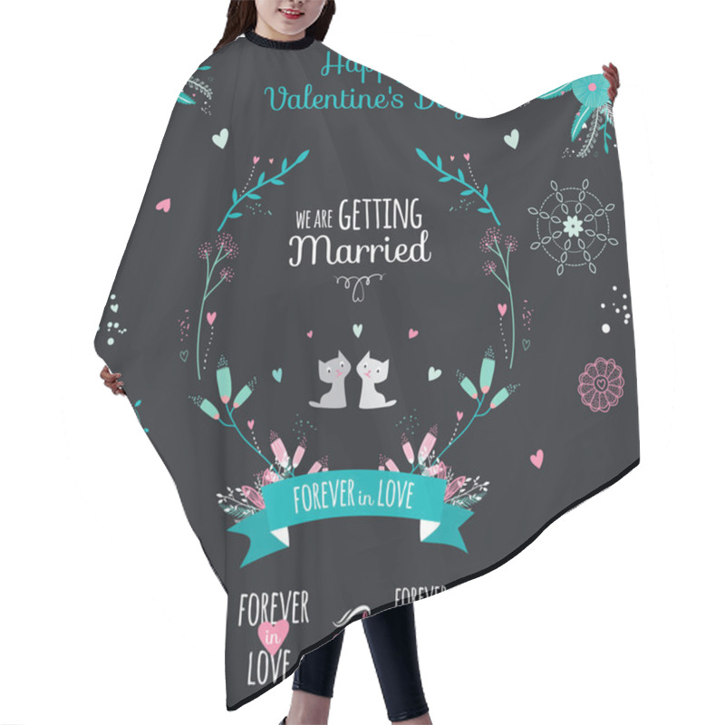 Personality  Collection With Greeting Labels Hair Cutting Cape