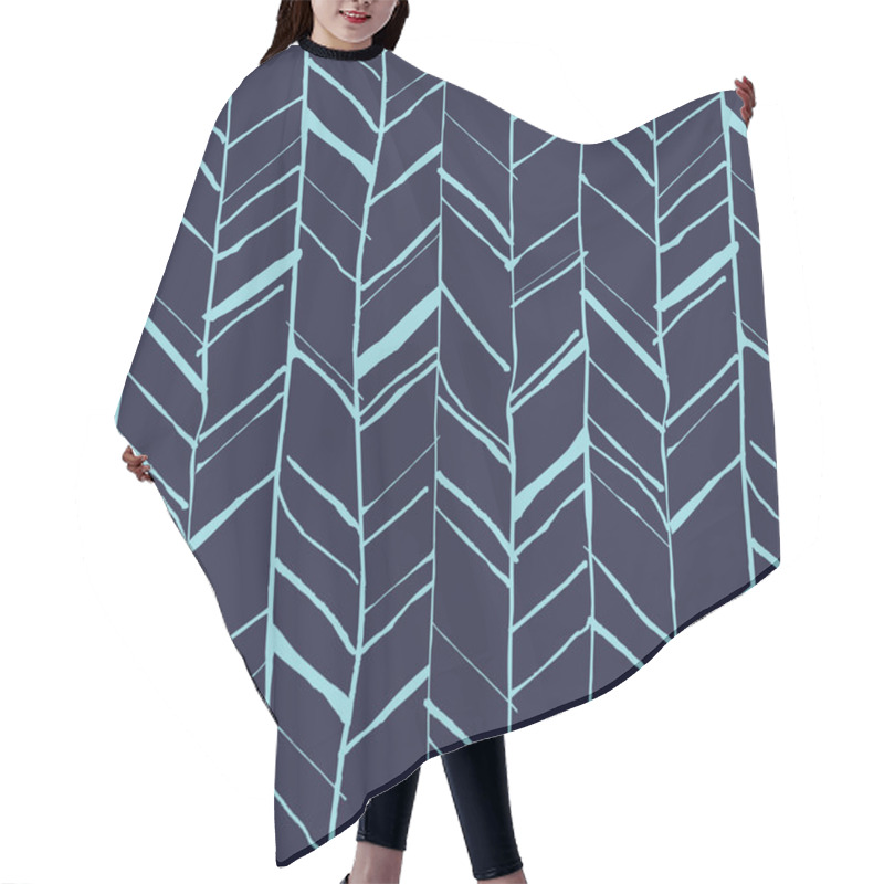 Personality  Hand Drawn Herringbone Pattern Hair Cutting Cape