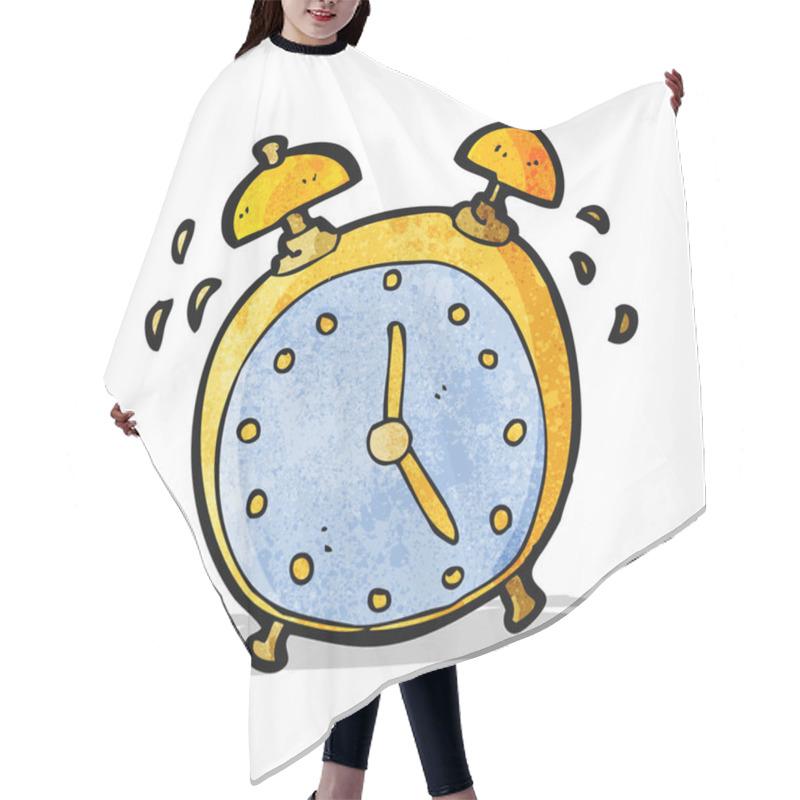 Personality  Ringing Alarm Clock Cartoon Hair Cutting Cape