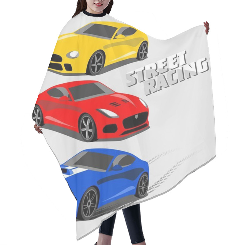 Personality  Cool Sport Cars, Street Racing Hair Cutting Cape