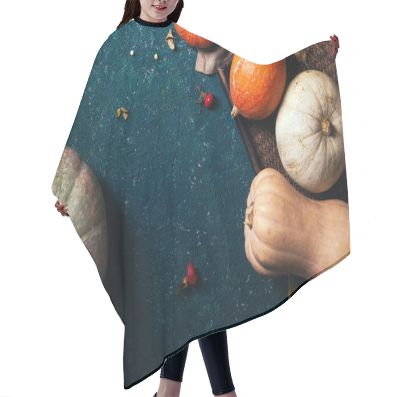 Personality  Autumn Pumpkins Rustic Composition Hair Cutting Cape