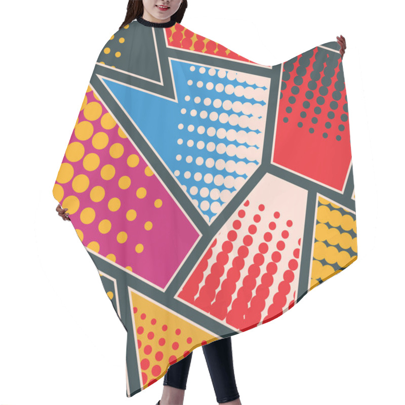 Personality  Seamless Pattern For A Superhero In A Pop Art Style Hair Cutting Cape