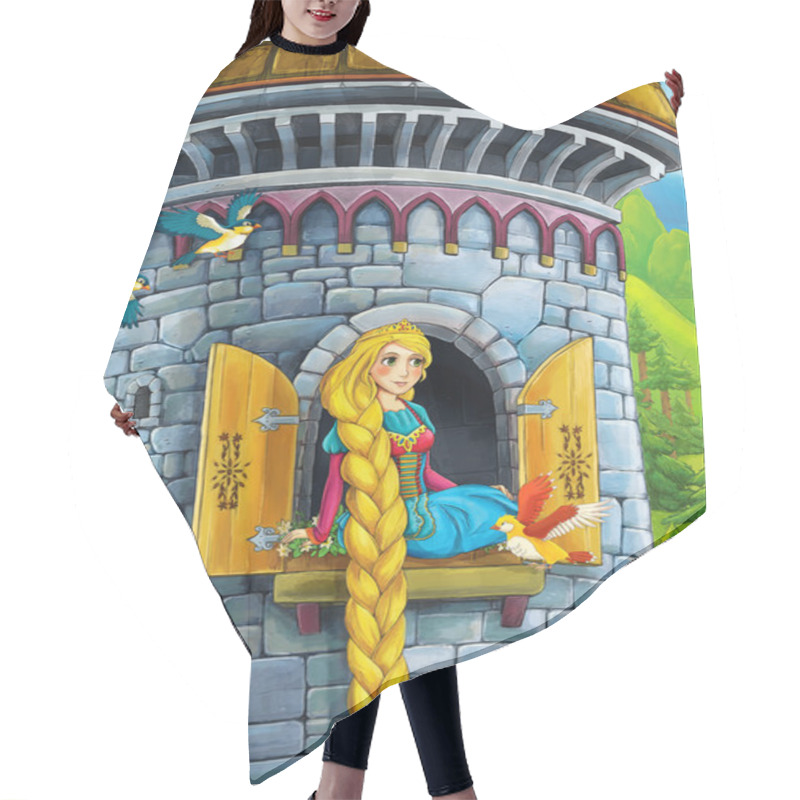 Personality  Rapunzel - Prince Or Princess - Castles - Knights And Fairies - Illustration For The Children Hair Cutting Cape