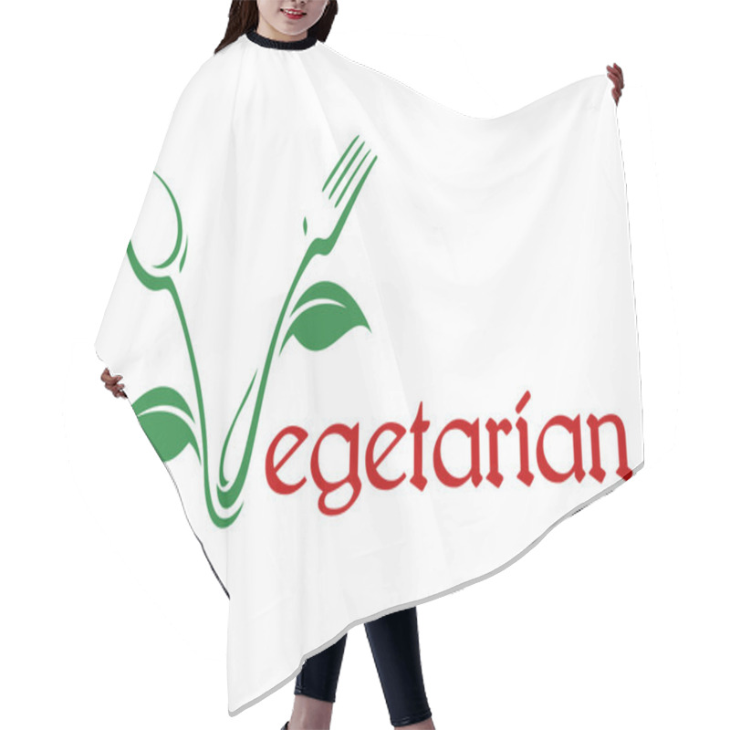 Personality  Vegetarian Food Icon Hair Cutting Cape