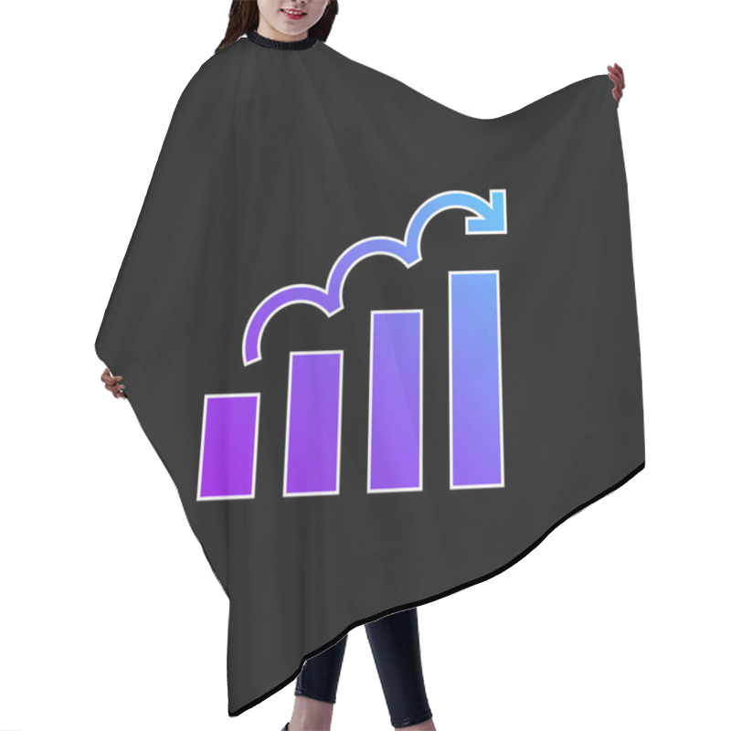 Personality  Bar Chart Blue Gradient Vector Icon Hair Cutting Cape